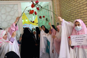 تصاویر/ حضور خدام آستان قدس رضوی در مدرسه علمیه خواهران برازجان