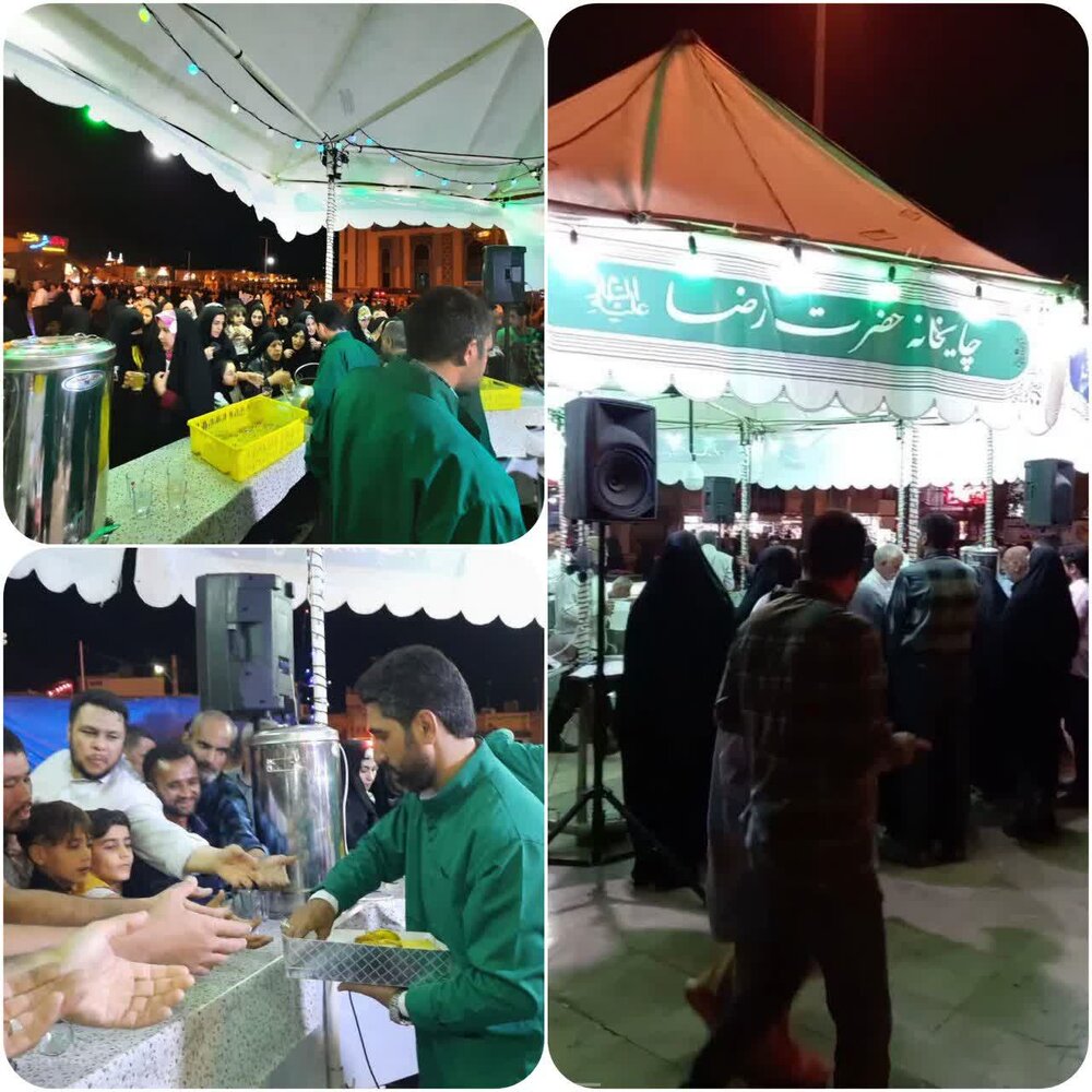 راه‌اندازی چایخانه امام رضا(ع) در میدان آستانه قم