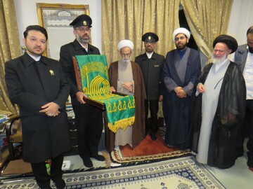 تصاویر/ دیدار کاروان زیر سایه خورشید با مدیر حوزه علمیه بناب