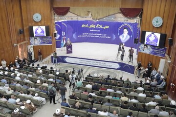 تصاویر/ مراسم سالگرد ارتحال امام خمینی در نجف اشرف با سخنرانی مدیر حوزه‌های علمیه