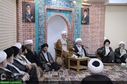 आयतुल्लाह आराफी ने नजफ अशरफ मदरसा के 50 से अधिक प्रमुख प्रोफेसरों से मुलाकात की