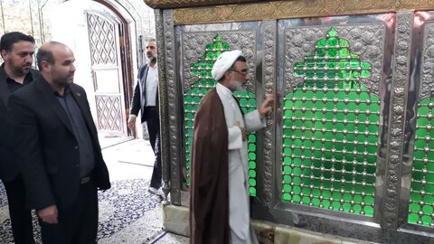 تصاویر/ حضور دبیر شورای عالی انقلاب فرهنگی کشور در امامزاده یحیی(ع) سمنان
