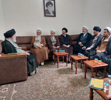 ملاقات و گفتگوی حضرت آیت‌الله سید علی سبزواری و مدیر حوزه علمیه قم