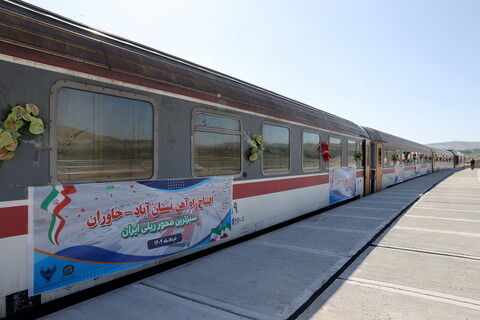 تصاویر/ افتتاح راه‌آهن بستان‌آباد-خاوران در آذربایجان شرقی