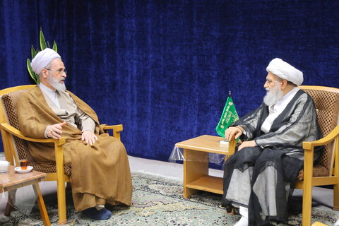 تصاویر / دیدار آیت الله اعرافی با آیت الله کریمی جهرمی