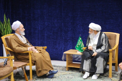 تصاویر / دیدار آیت الله اعرافی با آیت الله کریمی جهرمی