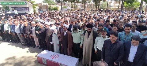 تصاویر/تشییع و خاکسپاری سرگرد شهید رسول مهدوی پور در کوهدشت لرستان