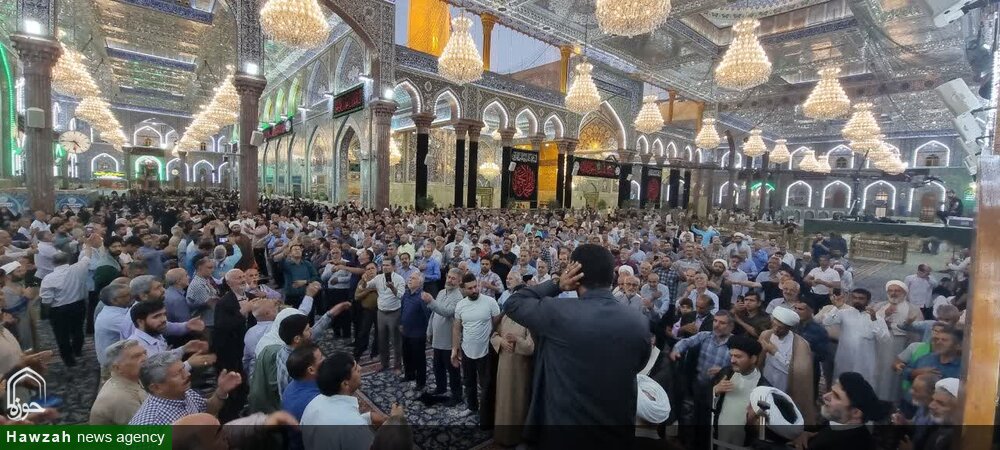 آخرین شب جمعه ذی القعده زائران ایرانی در حرم امام حسین (ع) + عکس