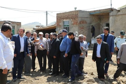 تصاویر/ حضور وزیر کشور در مناطق سیل زده شهرستان گرمی