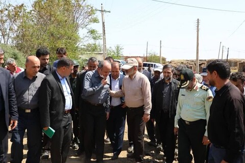 تصاویر/ حضور وزیر کشور در مناطق سیل زده شهرستان گرمی