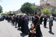 تصاویر/ عزاداری خیابانی به مناسبت شهادت امام جواد علیه السلام در سلماس