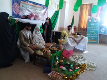 تصاویر / مراسم عقد طلبه مدرسه فاطمة المعصومه(س) دلیجان در سالروز ازدواج حضرت علی(ع) و فاطمه (س)
