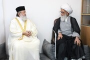 آية الله النجفي یستقبل كبير علماء السنة في الهند