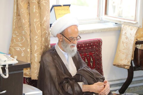 تصاویر/ دیدار رئیس دادگستری شهرستان بناب با آیت الله بنابی