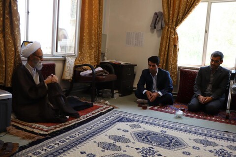 تصاویر/ دیدار رئیس دادگستری شهرستان بناب با آیت الله بنابی