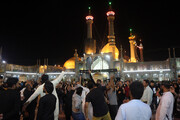 تصاویر/ شب شہادت امام محمد باقر (ع) حرم معصومہ قم (س) کا منظر