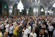 تصاویر/ حرم امام رضا علیہ السلام میں نماز عید الاضحی ادا کی گئی