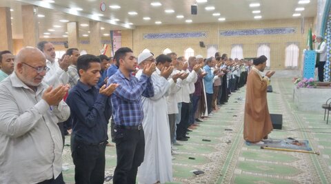 تصاویر/ اقامه نماز عید قربان در بندر دیّر