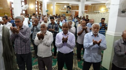 تصاویر/ نماز عید قربان در جزیره هرمز