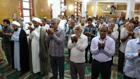 تصاویر/ نماز عید قربان در جزیره هرمز