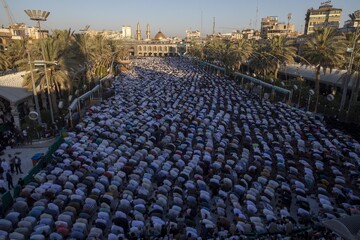 تصاویر/ اقامه نماز عید سعید قربان در کربلای معلی