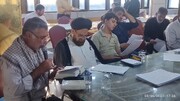 مراسم دعای وداع برگزیدگان مسابقات ملی کتابخوانی سردار دل‌ها در کربلا