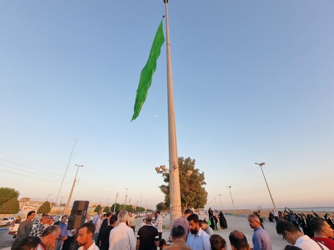 اهتزاز پرچم سبز علوی در شهرستان گناوه