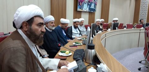 تصاویر / دیدار مدیر ومعاونین مرکز مدیریت حوزه علمیه قزوین با مدیر کل دادگستری استان