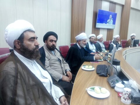 تصاویر / دیدار مدیر ومعاونین مرکز مدیریت حوزه علمیه قزوین با مدیر کل دادگستری استان