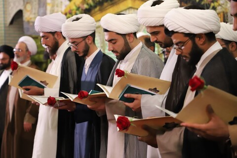 جشن عید غدیر و آیین عمامه گذاری طلاب البرز با حضور آیت الله اعرافی