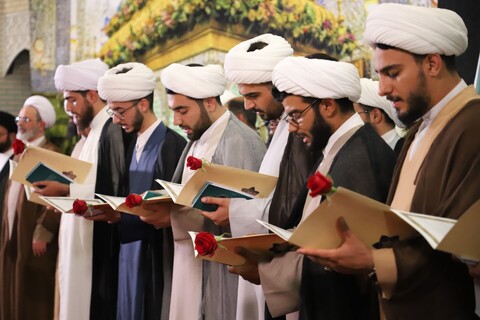 جشن عید غدیر و آیین عمامه گذاری طلاب البرز با حضور آیت الله اعرافی
