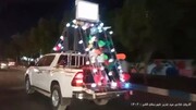فیلم| کاروان شادی عید غدیر در شهرستان قشم