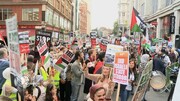 پورا لندن اسرائیل مردہ باد کے نعروں سے گونج اٹھا