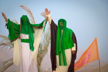 فیلم | شبیه سازی واقعه غدیر در غرب هرمزگان