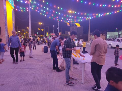 تصاویر/ برپایی ایستگاه صلواتی جشن عید غدیر بندر خمیر