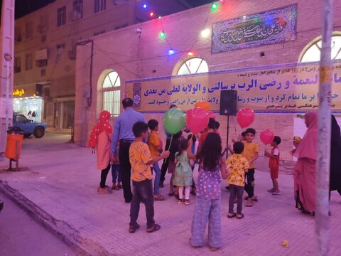 تصاویر/ برپایی ایستگاه صلواتی جشن عید غدیر بندر خمیر