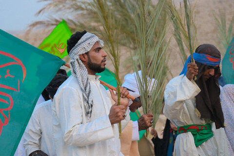 تصاویر/شبیه سازی واقعه غدیر در غرب هرمزگان