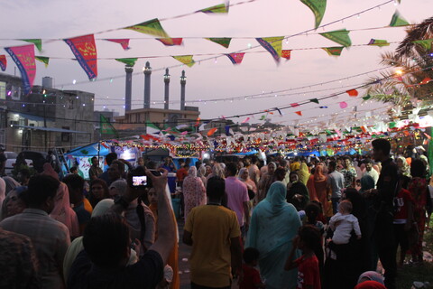 تصاویر/ برپایی ایستگاه صلواتی جشن عید غدیر شهرستان قشم