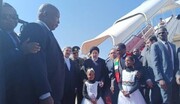 استقبال السيد رئيسي في زيمبابوي بنشيد "سلام يا مهدي"