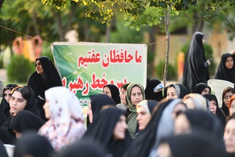 تصاویر/ تجمع حامیان عفاف و حجاب در شهرستان شوط