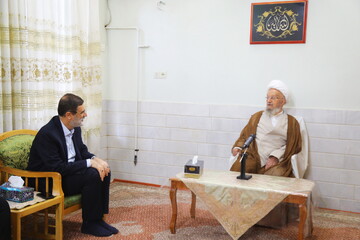 تصاوی / دیدار رئیس بنیاد شهید و امور ایثارگران با آیت‌الله العظمی مکارم شیرازی
