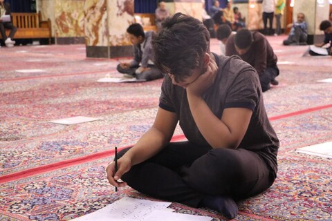 تصاویر/ برگزاری آزمون ورودی حوزه های علمیه در مسجد حظیره یزد