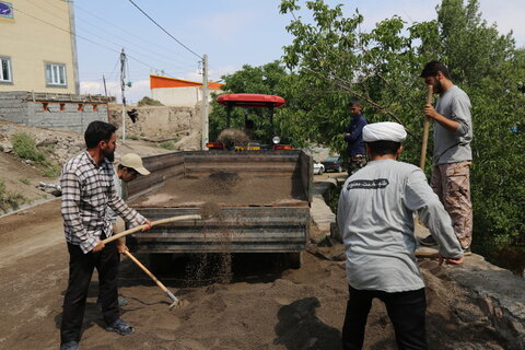 تصاویر / گروه جهادی طلاب استان آذربایجان شرقی در روستای گال شهرستان ورزقان