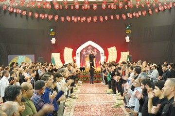 تصاویر| مراسم عزاداری شب دوم محرم در حرم مطهر شاهچراغ(ع)