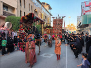 مراسم نمادین ورود شبه قافله امام حسین(ع) به کربلا در نوش آباد