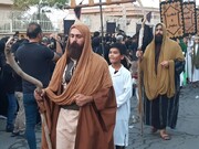 مراسم نمادین ورود شبه قافله امام حسین(ع) به کربلا در نوش آباد برگزار شد