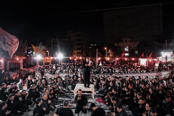 تصاویر/ مراسم شب تاسوعا در هیئت عزاداری احرارالحسین ارومیه