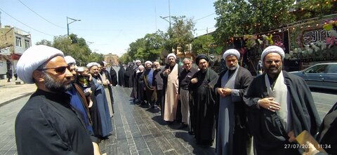 عزاداری و اقامه نماز ظهر تاسوعا در قزوین