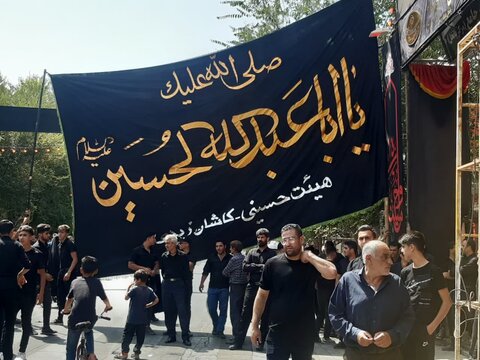 تصاویر/ عزاداری هییت حسینی زیدی کاشان در تاسوعای حسینی