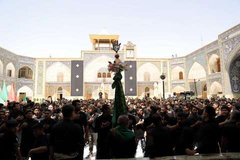 تصاویر/ حال و هوای حرم کریمه اهل بیت(ع) در روز تاسوعای حسینی